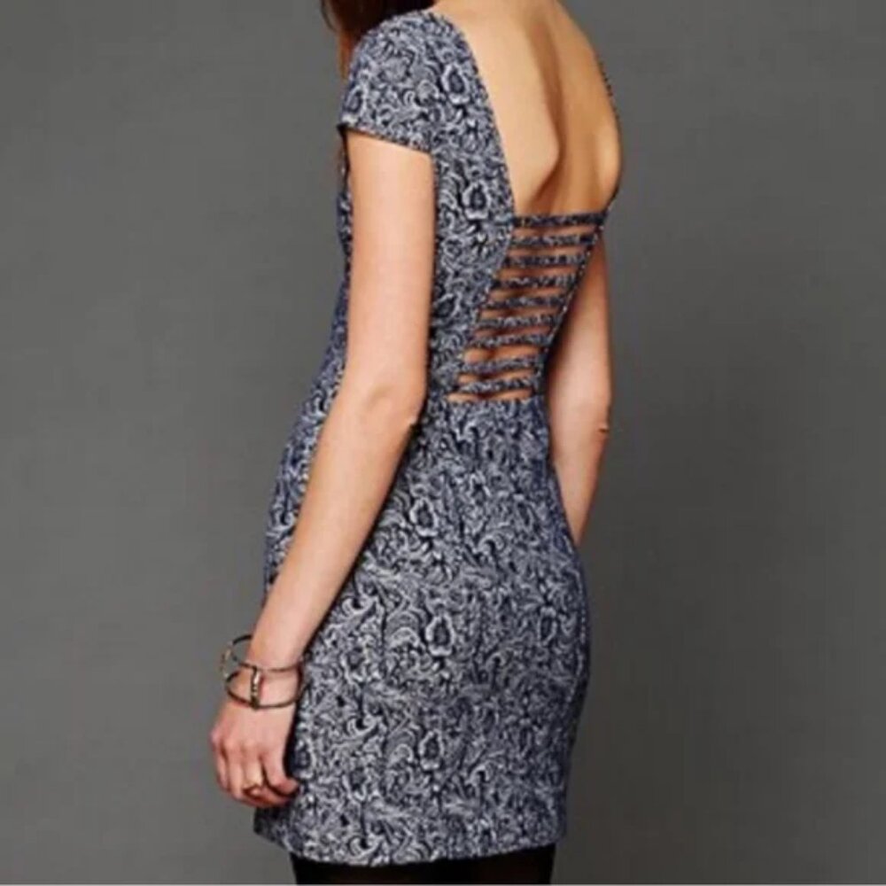 Free People Floral Brocade Mini Dress Medium M